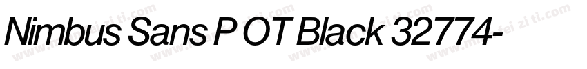 Nimbus Sans P OT Black 32774字体转换